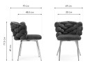 на металлокаркасе Rendi gold /  gray Стул на металлокаркасе