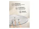 PT-151 80х80х76 clear glass / wood Стол стеклянный арт. 1540807