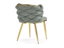 на металлокаркасе Rendi light gray / gold Стул на металлокаркасе