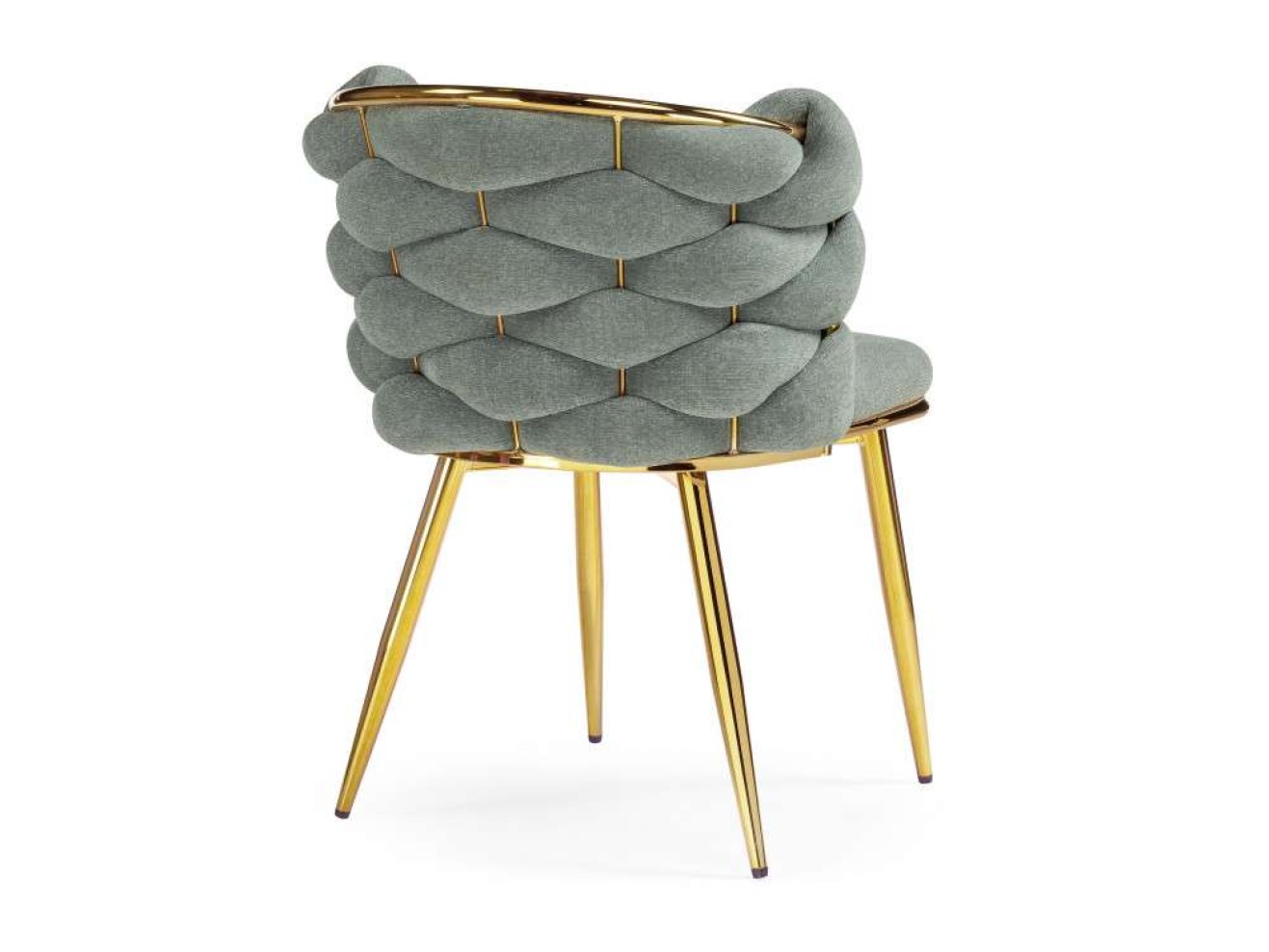 на металлокаркасе Rendi light gray / gold Стул на металлокаркасе