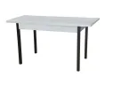 Стол обеденный раздвижной КОЛОРАДО / Бетон пайн белый/ опора Квадро черный муар арт. 865797