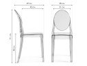 Victoria clear gray Пластиковый стул