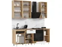 Кухня Рио NEW ЛДСП 2,0/900м (490) Компановка №2 Белый глянец, Дуб Крафт арт. 1307847