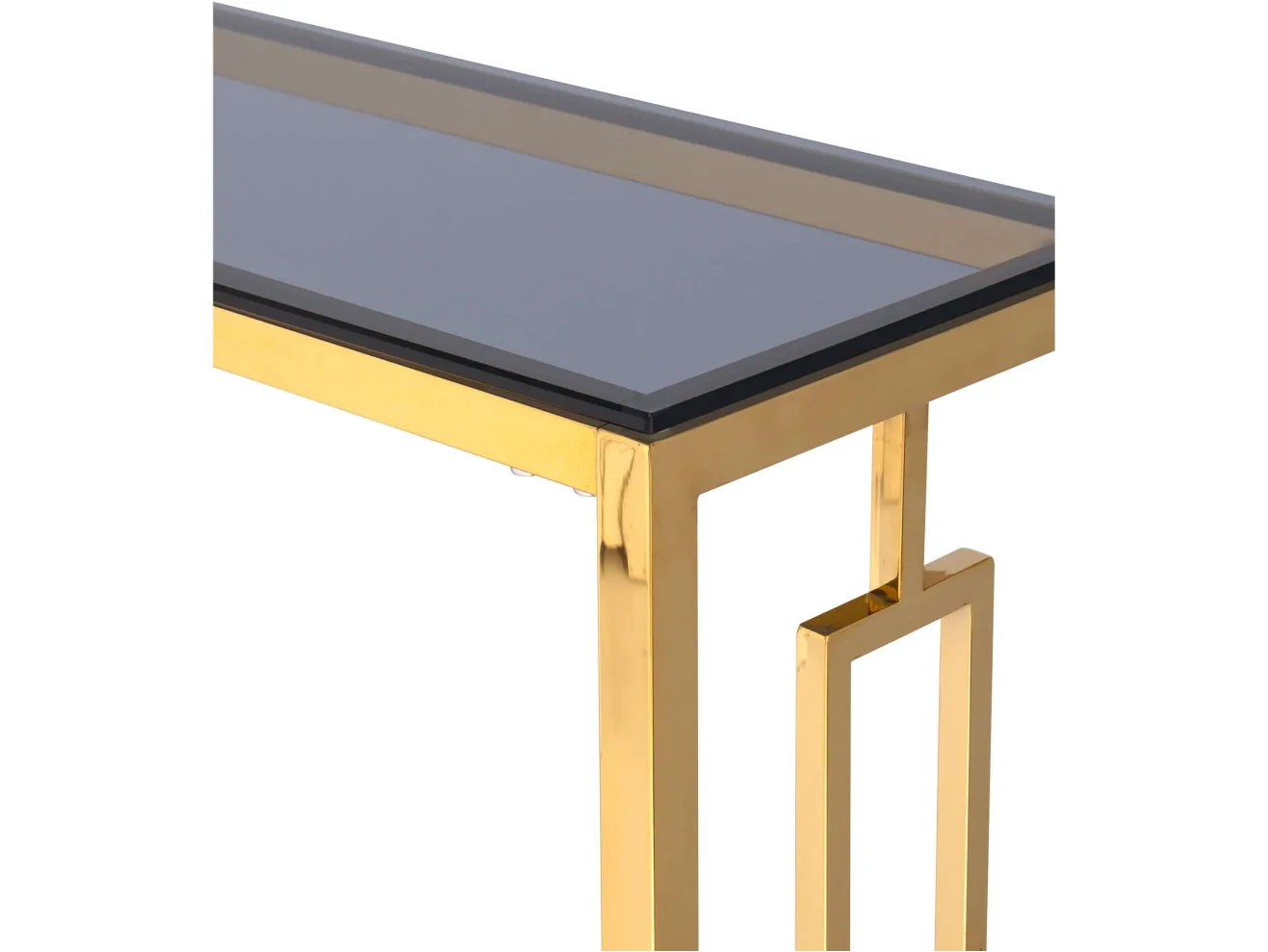 Консоль Stool Group БРУКЛИН 115х30 Стекло smoke/Сталь золото арт. 1599783