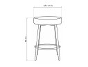 Plato white fabric Барный стул