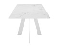 Стол DikLine SKM110 Керамика Белый мрамор/опоры белые