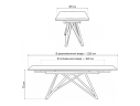 Вилсон 160(220)х89 белый gilt white / черный Керамический стол арт. 1151399