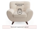 Дизайнерское мягкое кресло Lotus букле айвори
