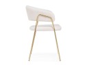 Kamelia 1 white fabric / gold Стул на металлокаркасе