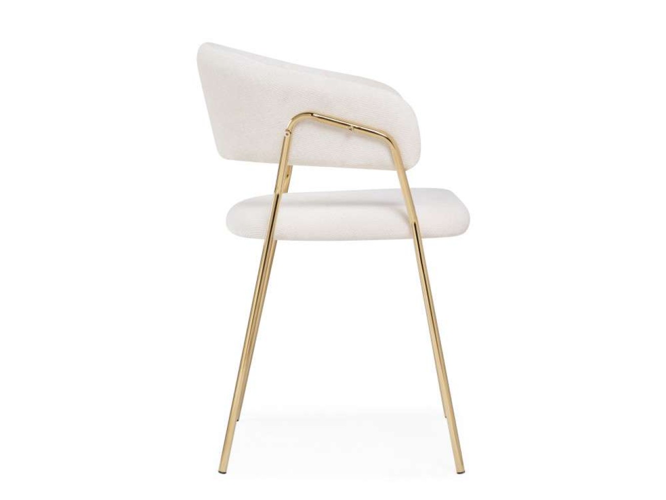 Kamelia 1 white fabric / gold Стул на металлокаркасе