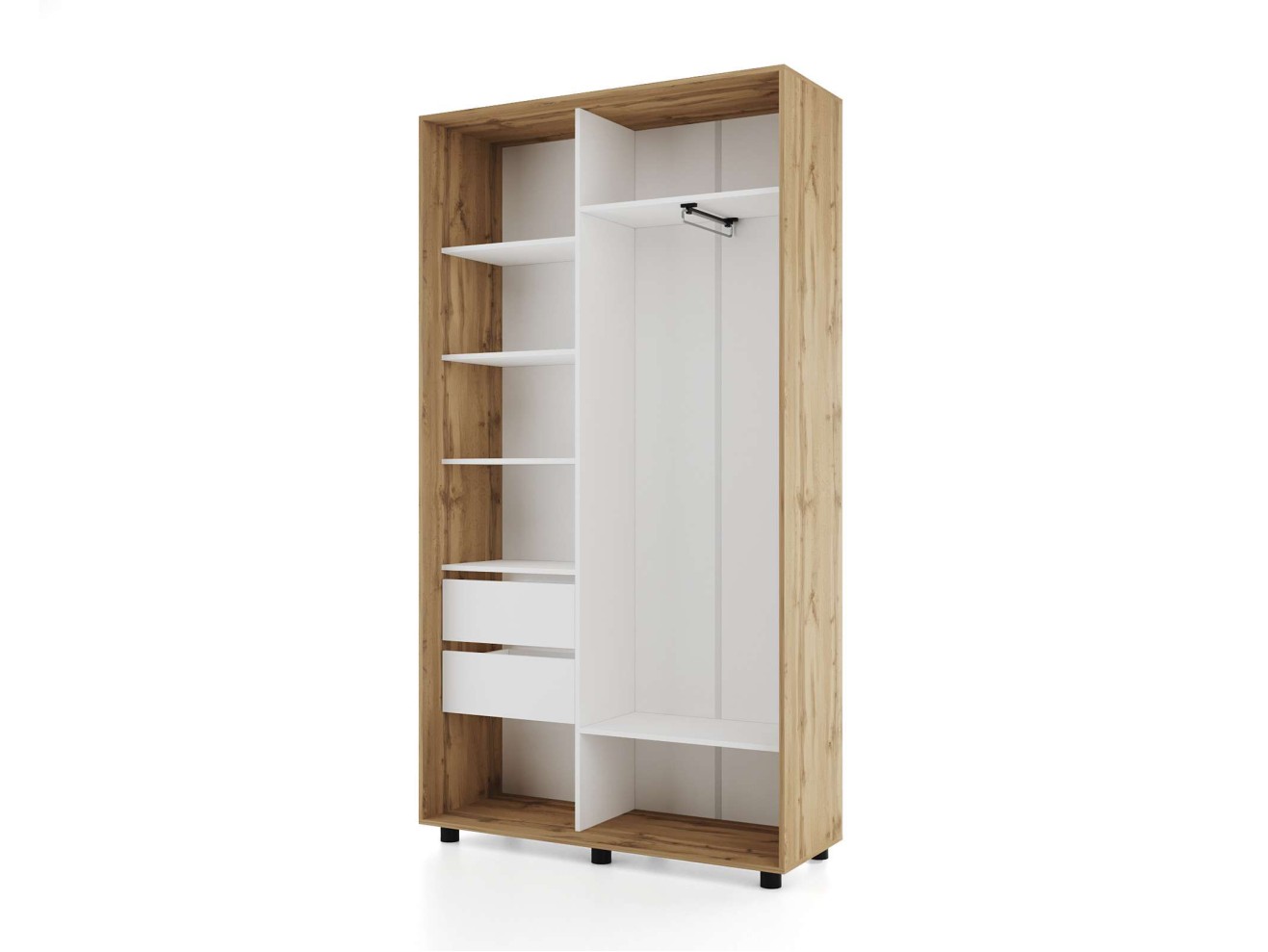 Шкаф-купе ПРАЙМ, 120х45х230 Дуб вотан с зеркалом арт. 1162331