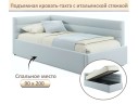 Мягкая кровать-тахта Aura 900 мята пастель с подъемным механизмом