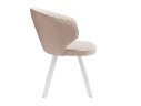 Стул DikLine 249 поворотный, B03 BEIGE, ножки белые