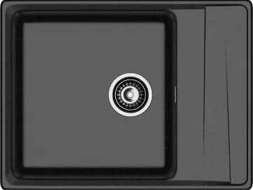 Мойка 660 Level 660L 1-чаш+кр 660*500 черный
