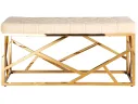 Банкетка-скамейка Stool Group АРТ ДЕКО Вельвет бежевый/Сталь золото  Meb арт. 1599013