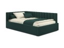 Мягкая кровать Milena 1200 изумруд с ортопедическим основанием