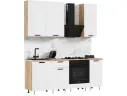 Кухня Рио NEW ЛДСП 2,0/900м (490) Компановка №2 Белый глянец, Дуб Крафт арт. 1307847