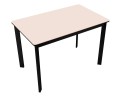 Стол DikLine LK110 Керамика Krater Perla (бежевый матовый) /подстолье черное/опоры черные