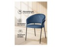 Лео синий Brendy Classic Blue 08 / черный Стул на металлокаркасе