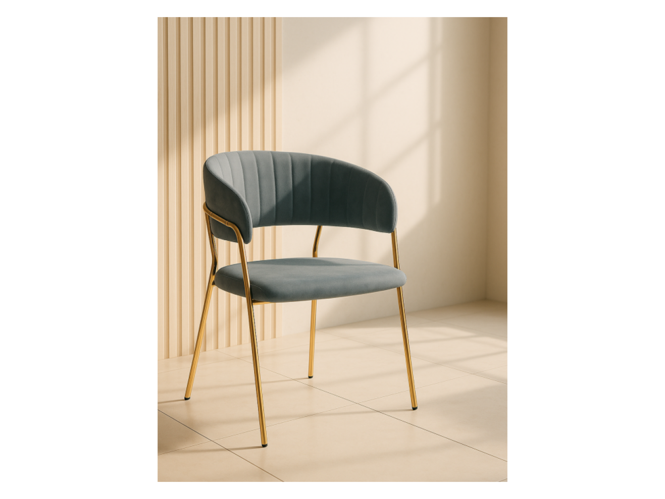 Kamelia gold / gray Стул на металлокаркасе