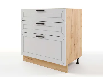 Шкаф напольный Альфа с 3-мя ящиками 800х820х476