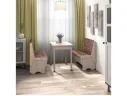 Кухонный набор Лотос ( Лотос 950 2 шт. + стол Ирис / черные опоры)  Ясень / Велюр Коньяк арт. 1223149