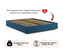 Мягкая кровать-софа без изголовья Base 1600 синяя с подъемным механизмом