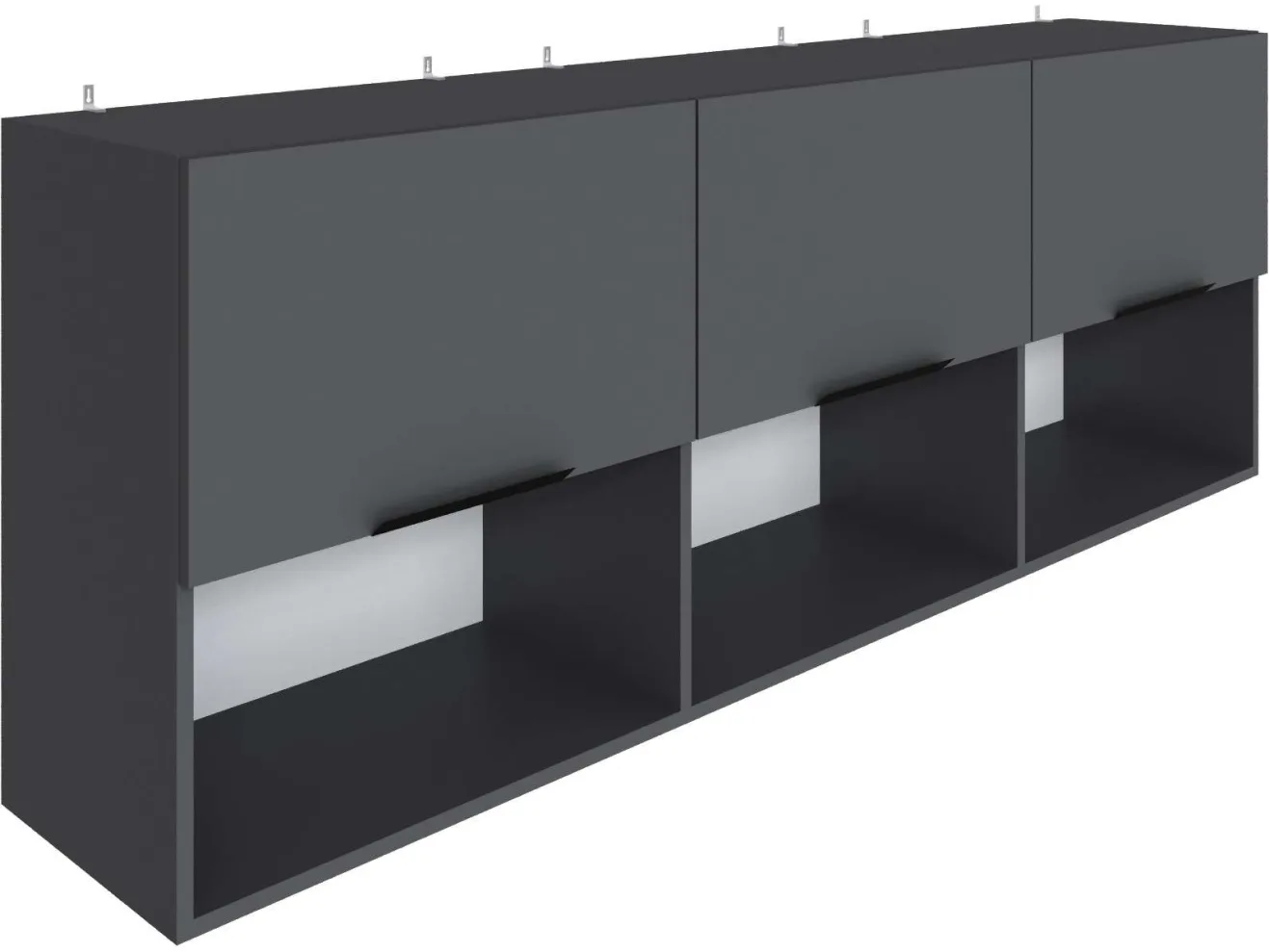 Полка навесная Мадрид ПН-1 (1,8) графит серый арт. 1531995