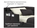 Односпальная кровать-тахта Bonna 900 с защитным бортиком шоколад и подъемным механизмом