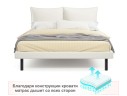 Мягкая кровать Fly 1400 беж с ортопедическим основанием
