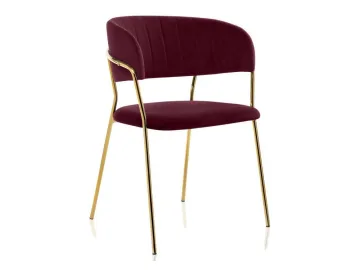 Kamelia 1 wine red / gold Стул на металлокаркасе