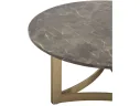 Стол журнальный STOOL GROUP Кассия 90*90 Темная керамика, сталь шампань арт. 1568369