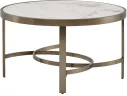 Стол журнальный STOOL GROUP Адриана 80*80 Светлая керамика, сталь шампан арт. 1568363