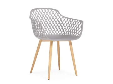 Rikon gray / wood Пластиковый стул