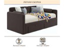 Мягкая кровать Эмили 900 c ящиками шоколад арт. 1576025