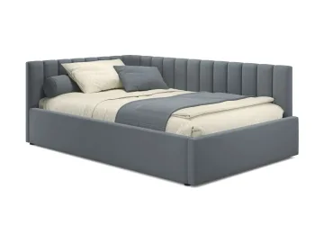Мягкая кровать Milena 1200 серая с подъемным механизмом