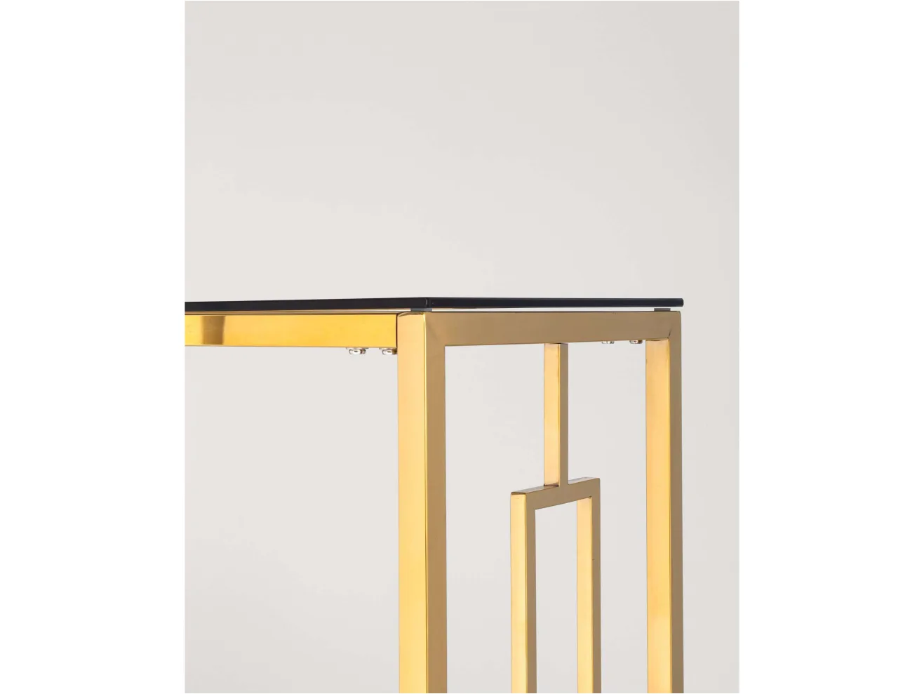 Консоль Stool Group БРУКЛИН 120х40 Стекло smoke/Сталь золото арт. 1598821