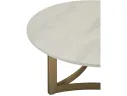 Стол журнальный STOOL GROUP Кассия 90*90 Светлая керамика, сталь шампань арт. 1568367