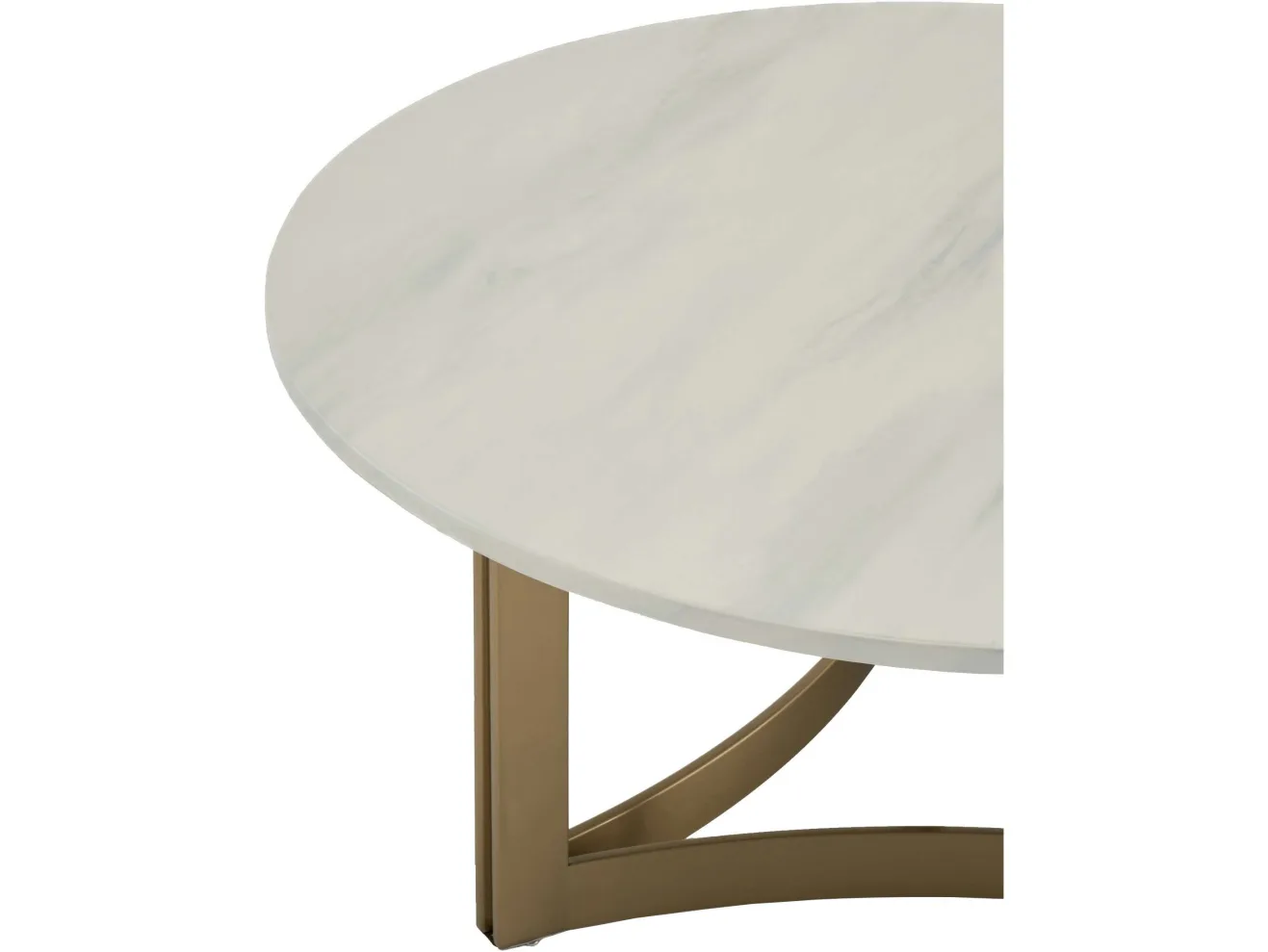 Стол журнальный STOOL GROUP Кассия 90*90 Светлая керамика, сталь шампань арт. 1568367