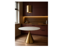 Jaklin 130x73 белый мрамор / сатинированное золото Керамический стол