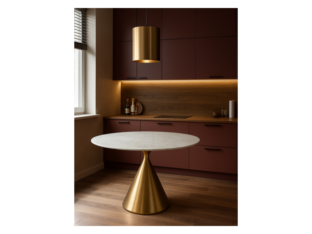 Jaklin 130x73 белый мрамор / сатинированное золото Керамический стол