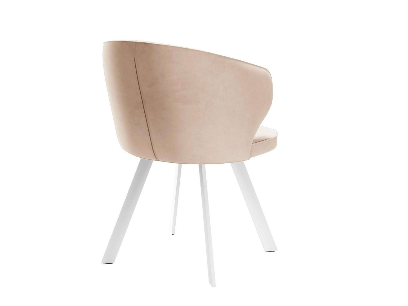 Стул DikLine 249 поворотный, B03 BEIGE, ножки белые