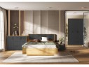 Сильвия Спальня, Браш Графит/Дуб крафт