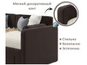 Мягкая кровать Эмили 900 c ящиками шоколад арт. 1576025
