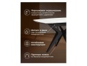 Риполь 140(180)х80 белый мрамор snow white / черный Керамический стол арт. 1327109