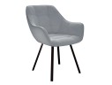Стул DikLine 252 М поворотный, B22 GREY, ножки черные