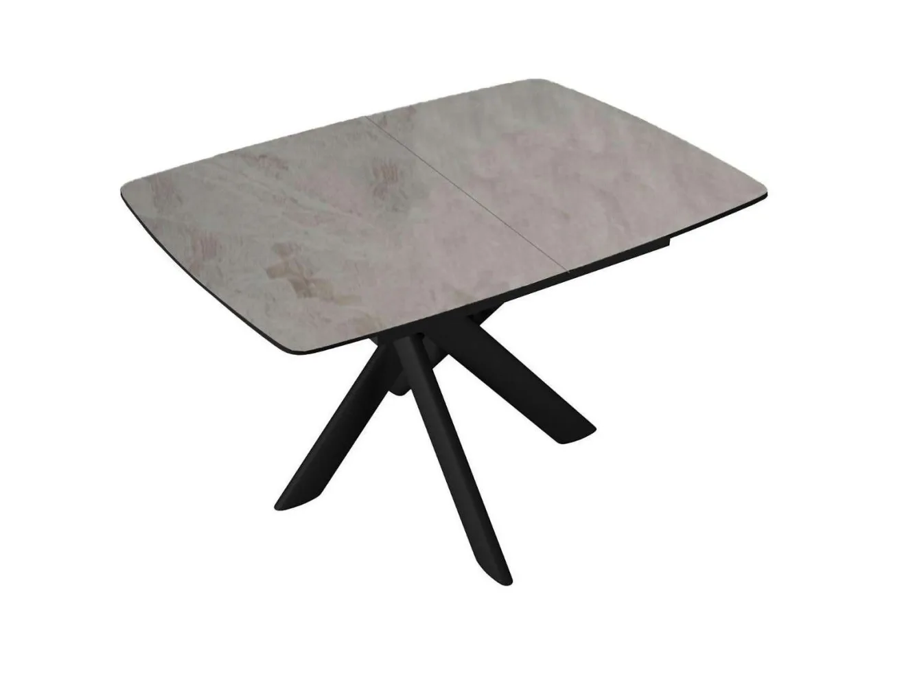 Стол DikLine DKB110, Керамика Italian Grey (глянец серый)/подстолье черное/опоры черные арт. 1533107