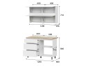 Готовая кухня Токио 1.2 м, Белый