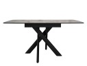 Стол DikLine DKB110, Керамика Italian Grey (глянец серый)/подстолье черное/опоры черные