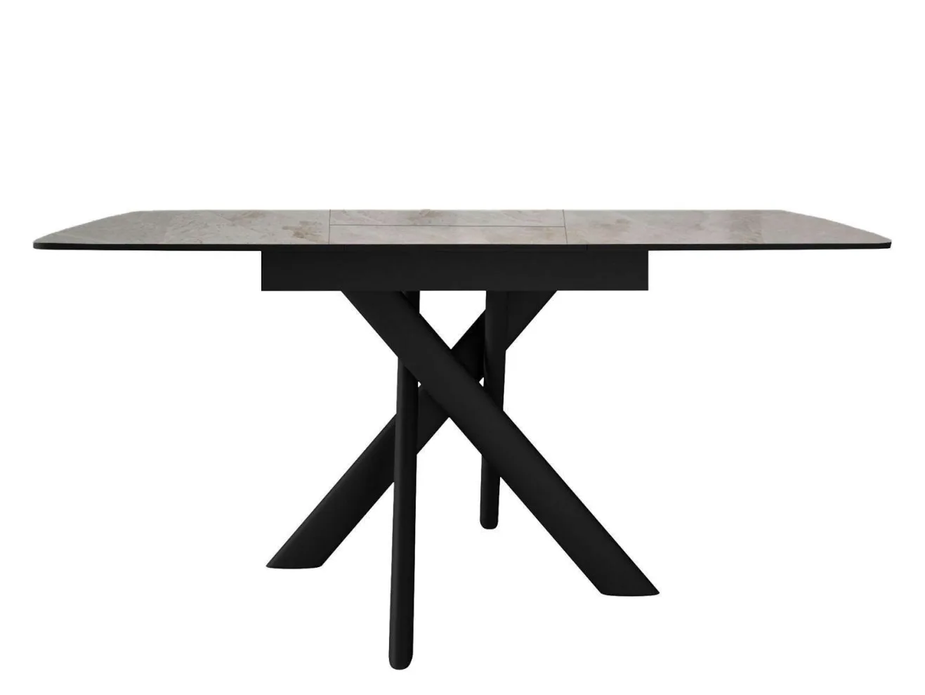 Стол DikLine DKB110, Керамика Italian Grey (глянец серый)/подстолье черное/опоры черные арт. 1533107